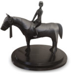 3D Printed Horse & Jockey for Sibling Connections - Front